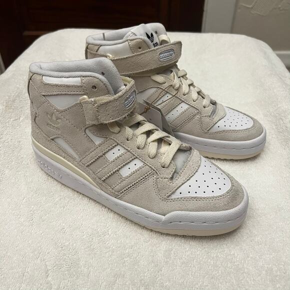 Adidas Forum Mid Cloud White Women's sz 6 US NWOB HQ9949 - Picture 1 of 14